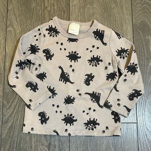 EUC Grey and black dinosaur shirt